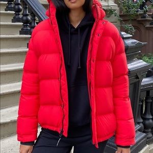 Aritzia “The Super Puff”, Size M Red, Womens, Like New; worn a few times